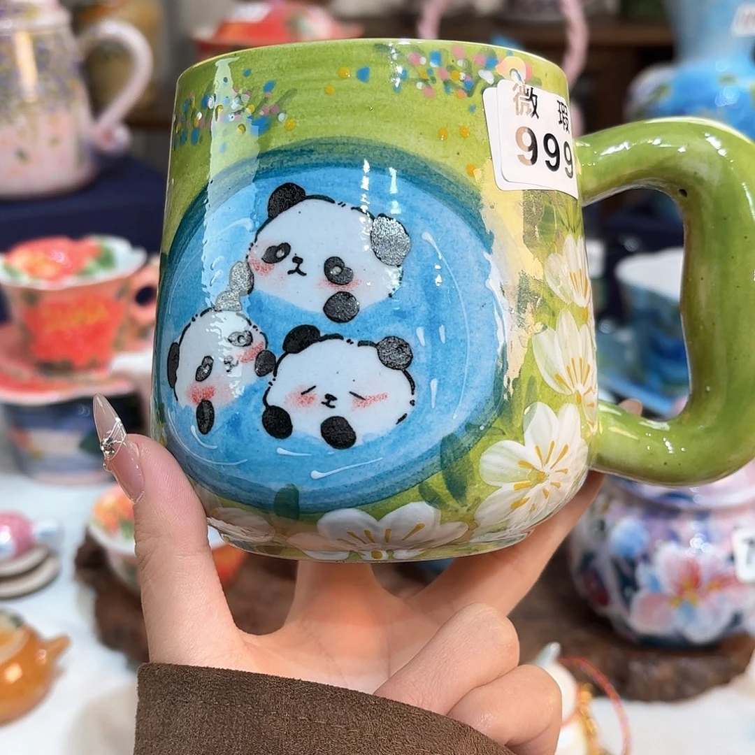 晚***享景德镇手绘高温釉下彩陶瓷茶具