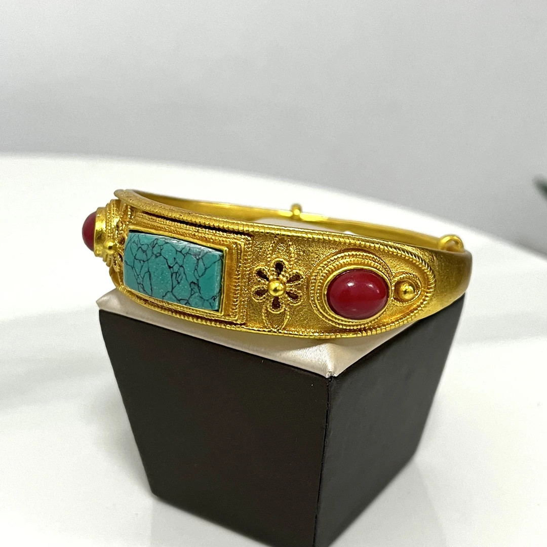 藏族饰品挂件藏式配饰藏族首饰藏装配饰镀金不掉色