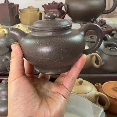 茶壶紫砂梨皮天青250c c