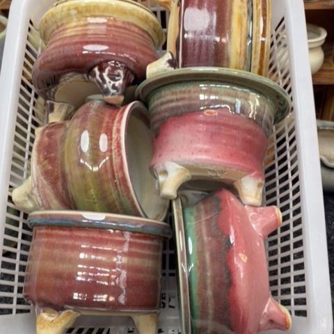 紫砂花盆微瑕644口径7.5左右