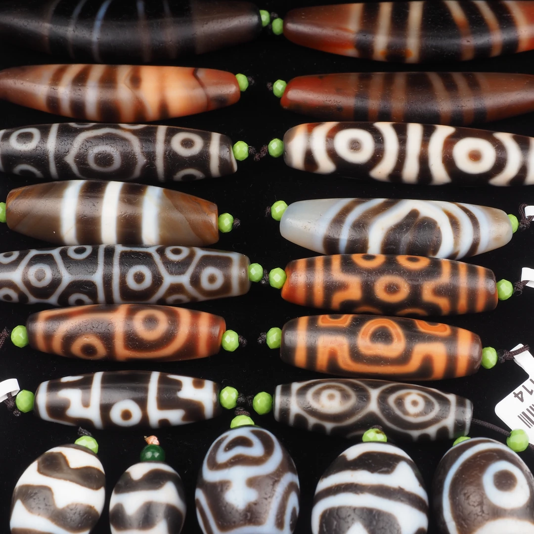 【一代老台】小卢45号三十年一代老台湾纯台珠一物一图条纹天珠玛瑙