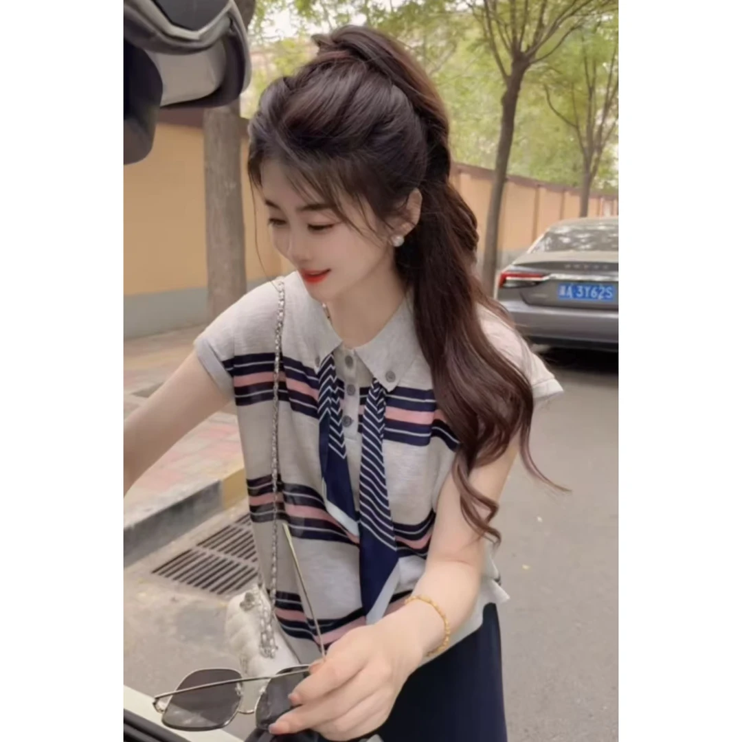 『拼接条纹H』新款休闲潮流时尚百搭衬衫65