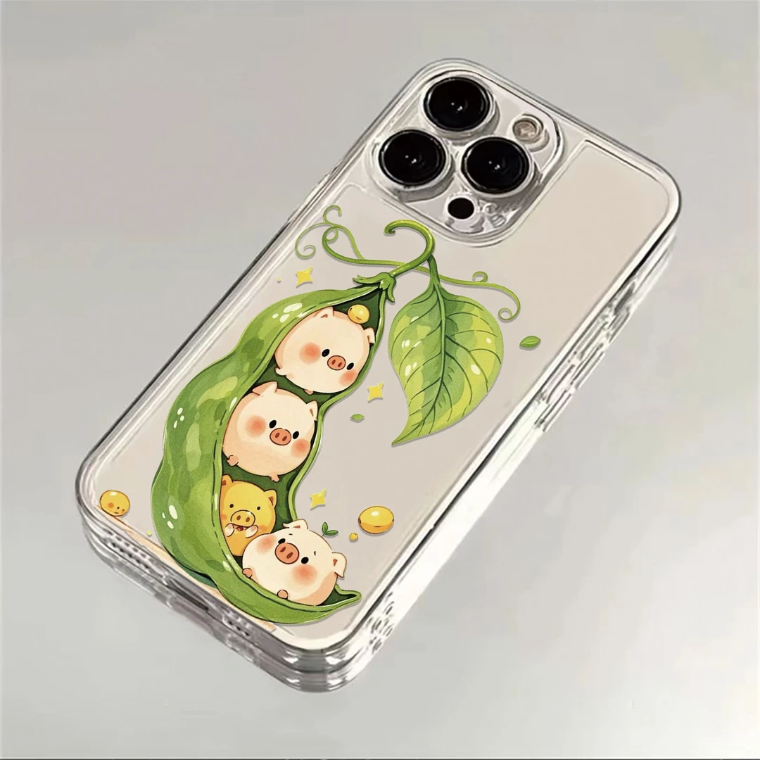 可爱猪猪适用苹果iPhone15/16promax华为手机壳13/14太空壳12软壳