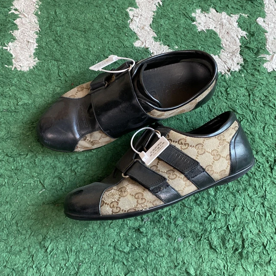 39码 GUCCI/古驰 老花 休闲 百搭 皮鞋/95新/XG-X0839