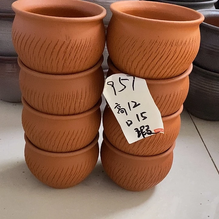 粗陶红陶绿植花盆957