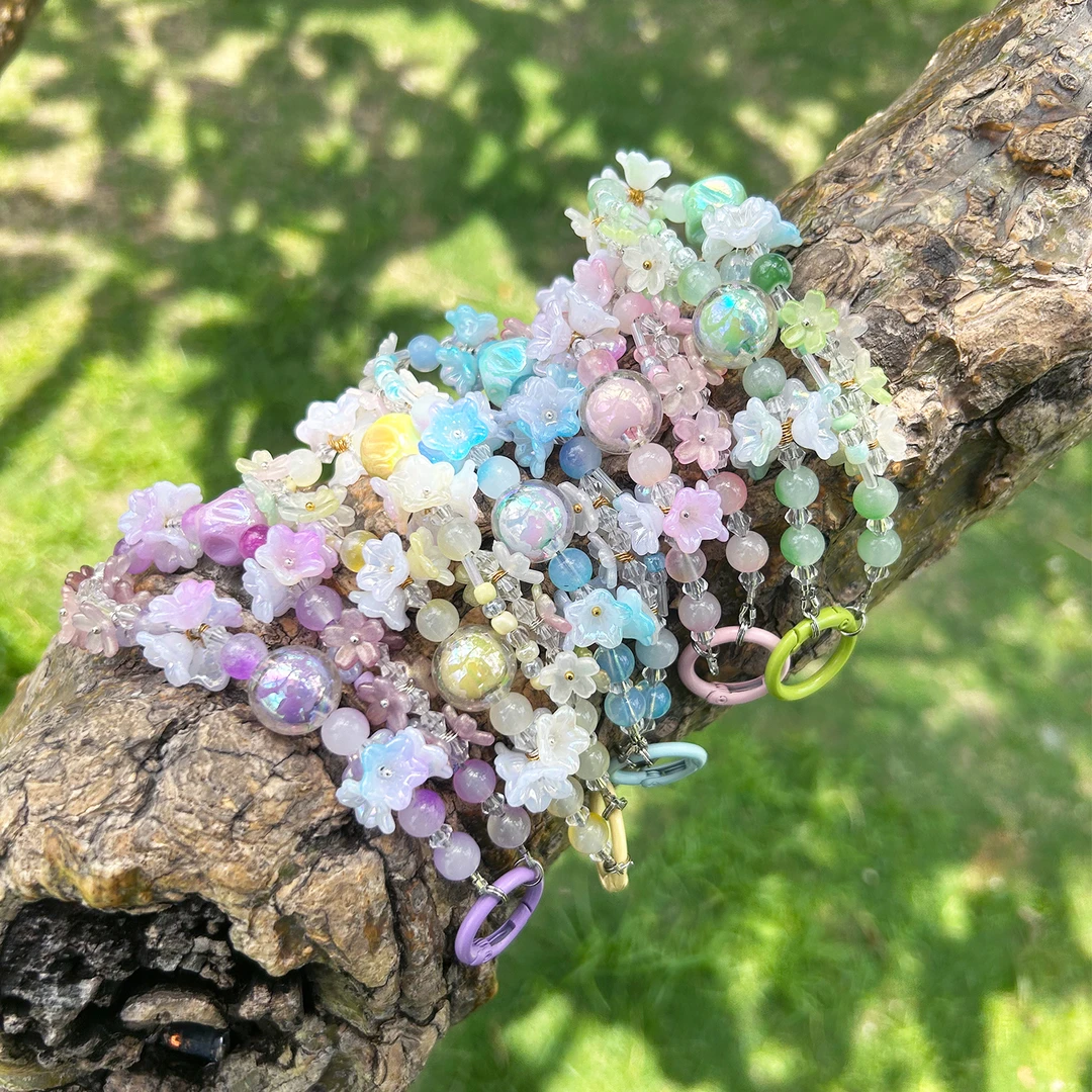 diy手工盛世大唐重工繁花手机饰品手机链女款时尚