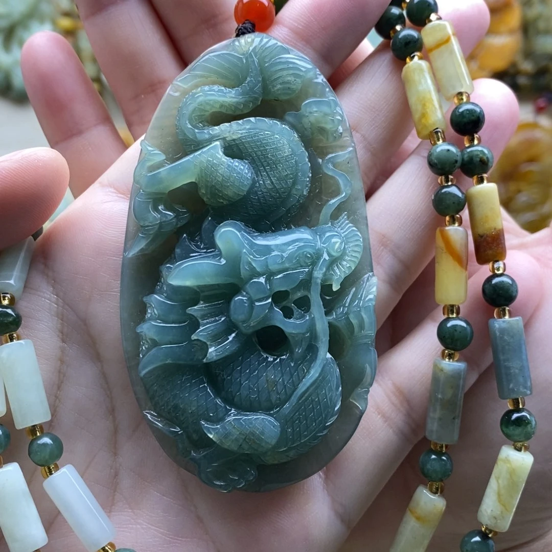 【闪购商品】岫玉未镶嵌颈饰龙