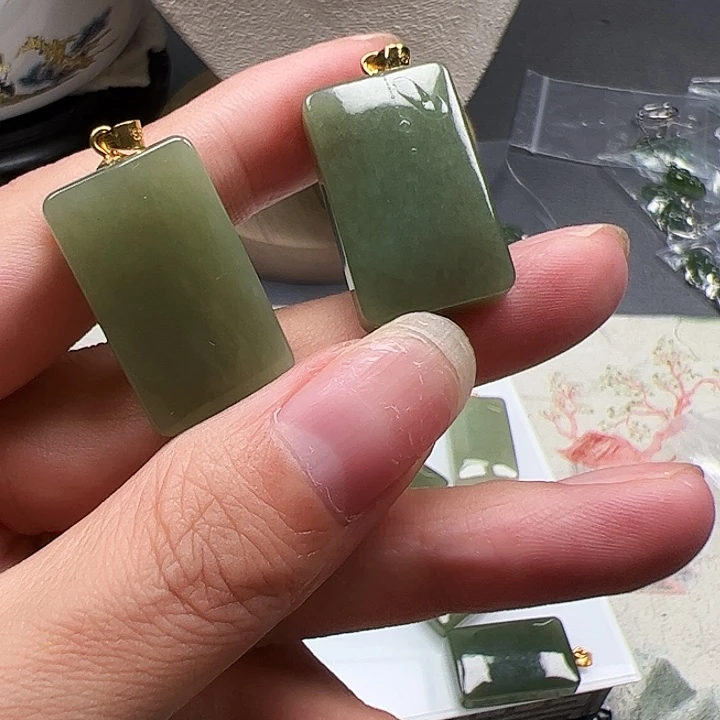 和田玉银S925镶嵌颈饰27