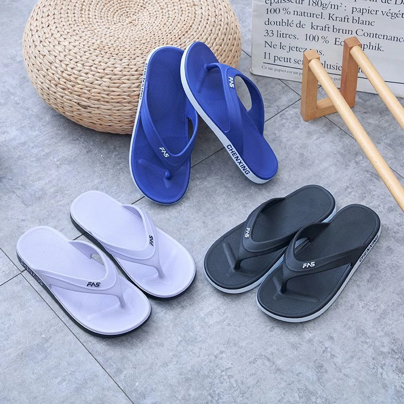 春秋夏季休闲个性PVC塑料夹脚凉拖鞋 日常户外沙滩防滑潮流人字拖