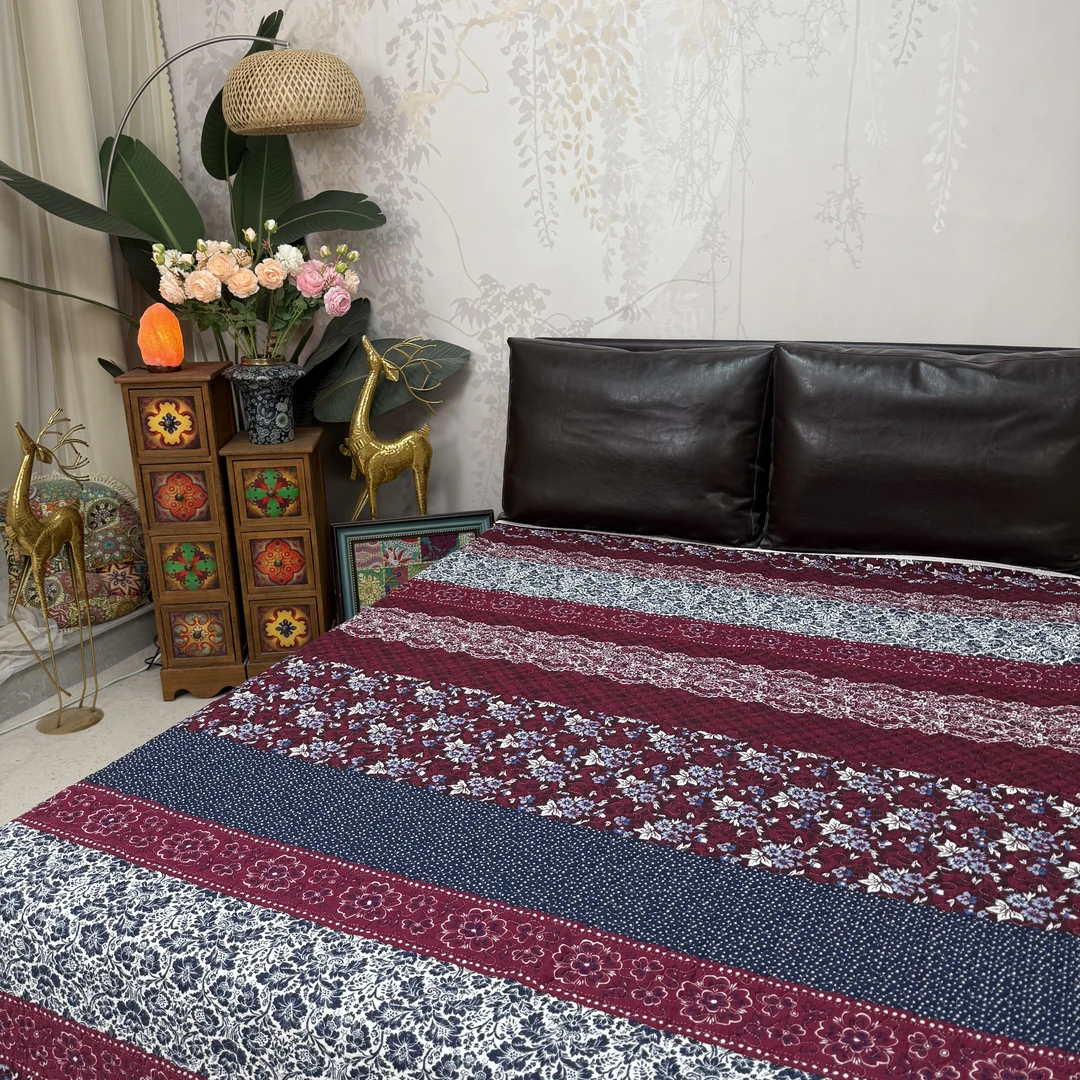 【赫彩生活兰亭】230*250双人床盖棉绗缝四季通用