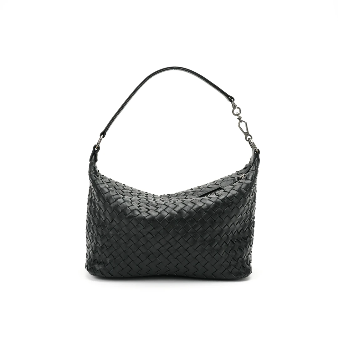 2025新款羊皮手工遛狗包编织饭盒包百搭轻奢时尚