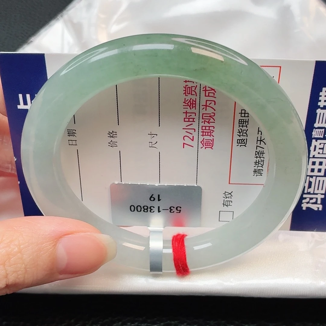 夏***朵翡翠手镯未镶嵌53圆条 19