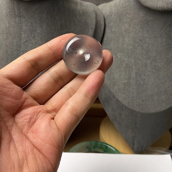 石英质玉平安扣未镶嵌D****.