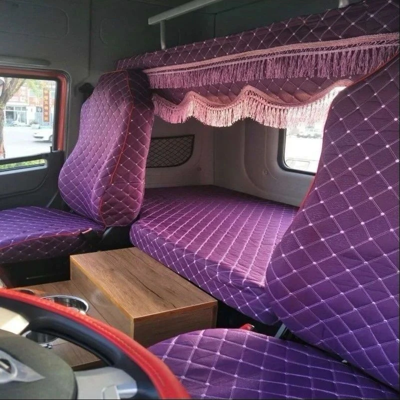 新解放J6P JH6坐套德龙X3000新M欧曼GTL EST专用装饰卧铺座套垫子