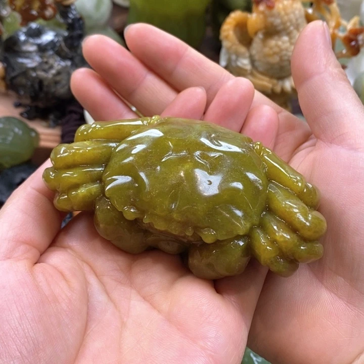 蛇纹石玉未镶嵌手把