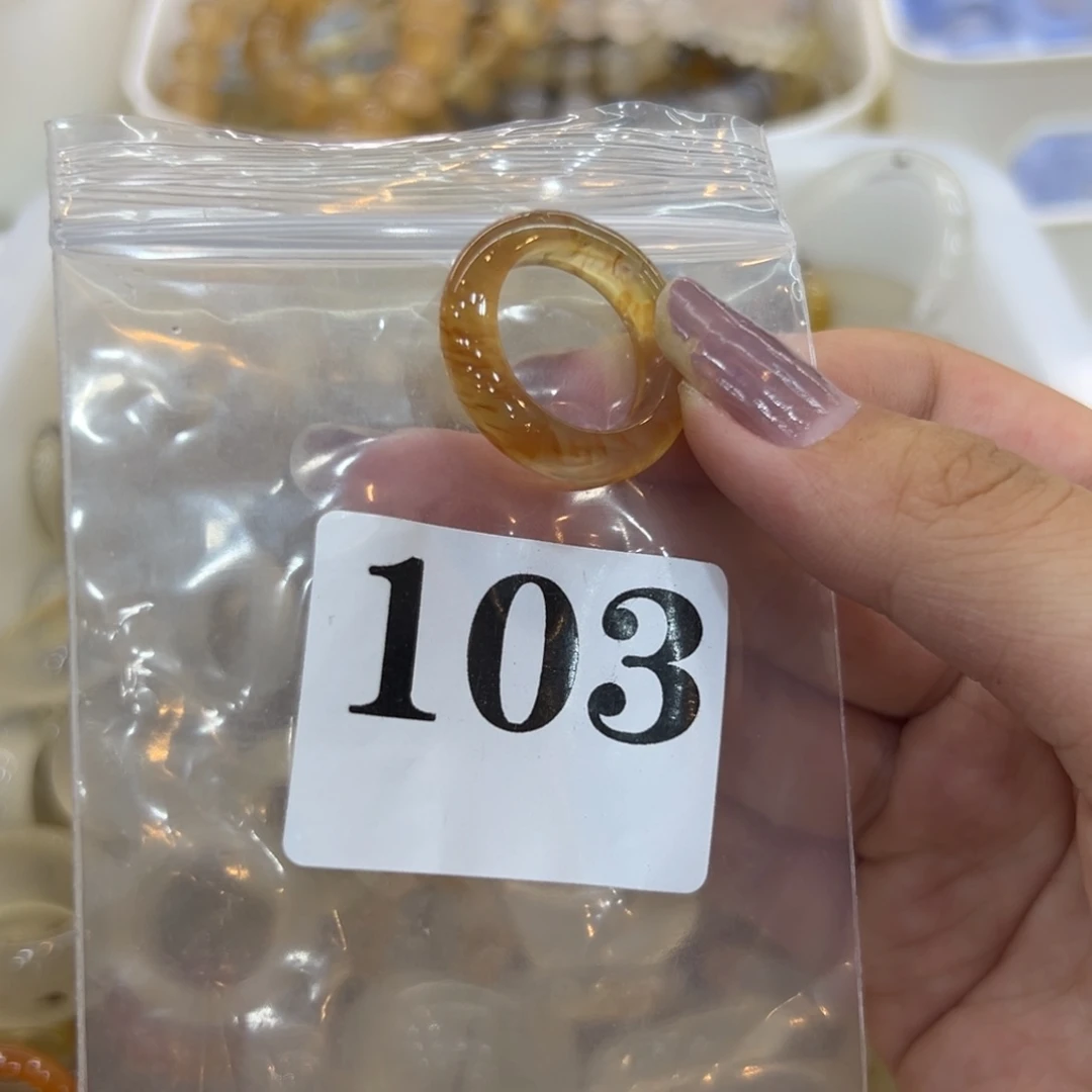 玛瑙/玉髓戒指合金103港16