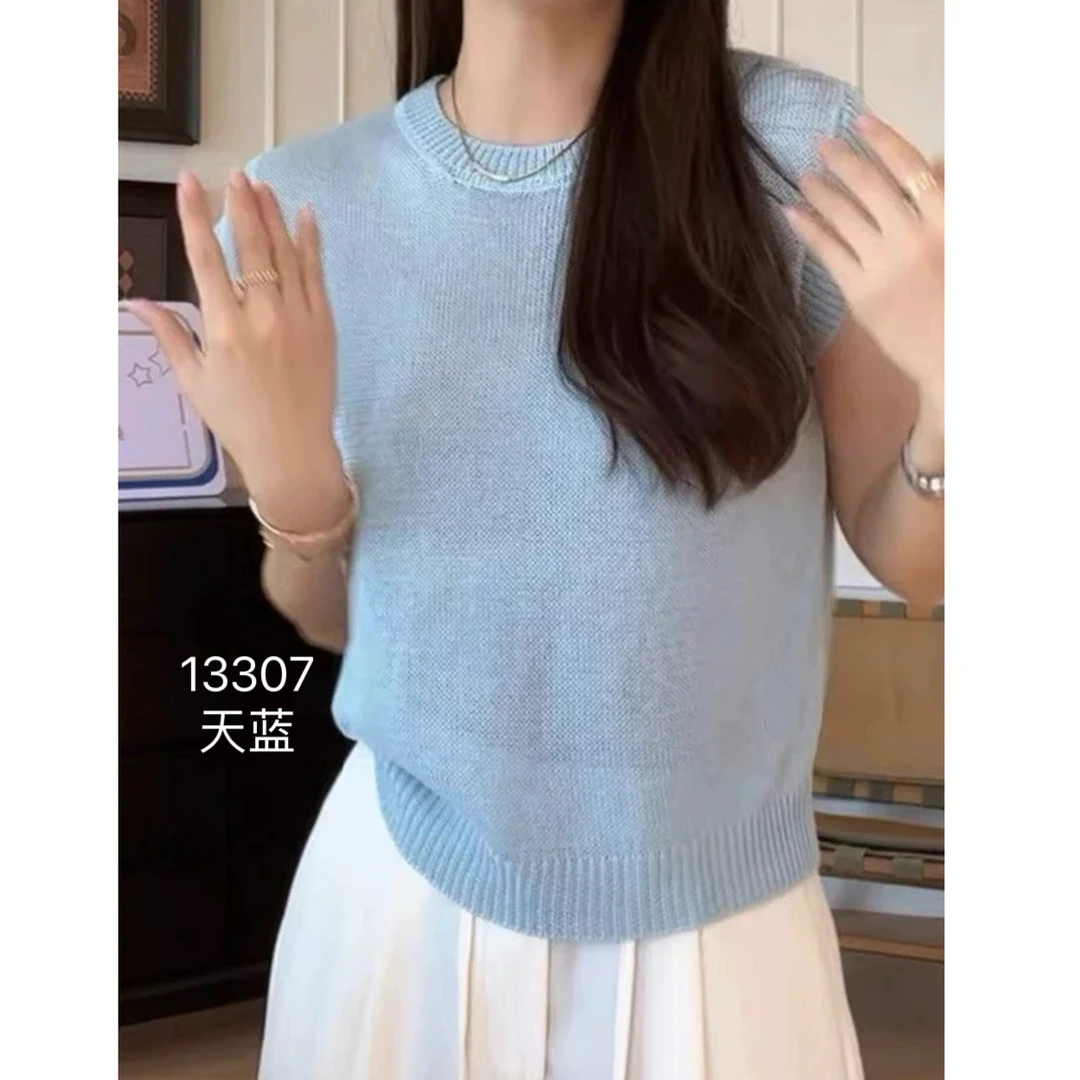 13307（部分无水洗唛，介意慎拍）CHUXUN新款小U领净版小飞袖