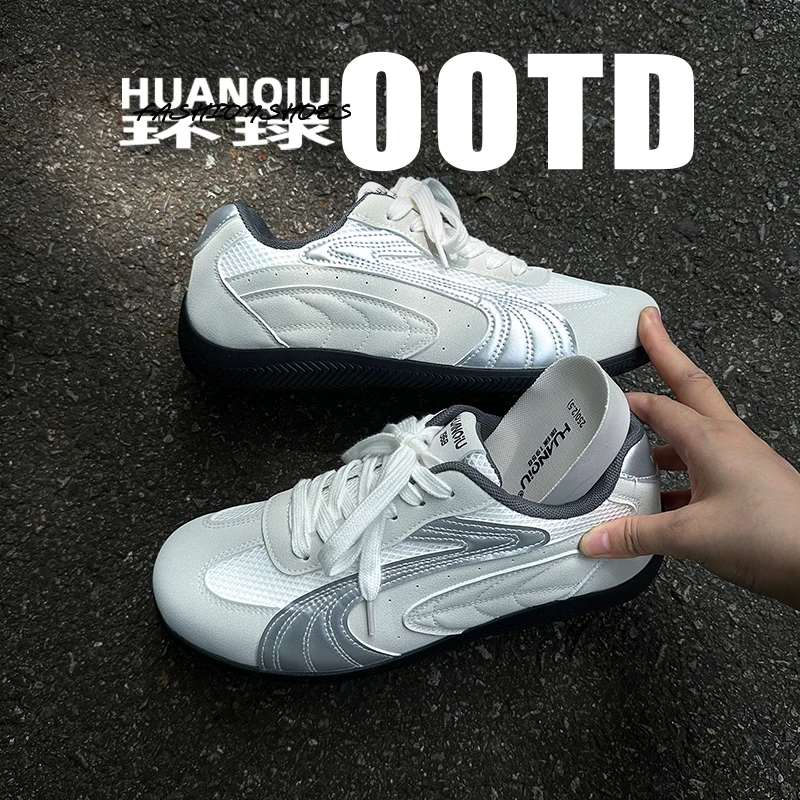 环球男鞋内增高鞋子男款德训鞋赛车鞋2025新款秋季网面透气休闲鞋