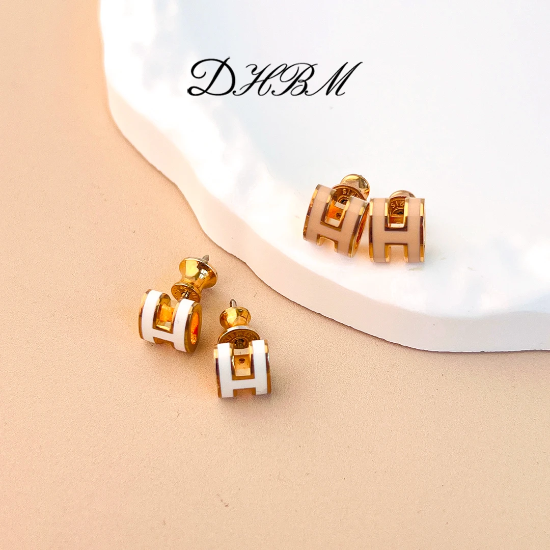 V金  【DHBM耳钉】CNC精工 升级版H耳钉 HE005Y