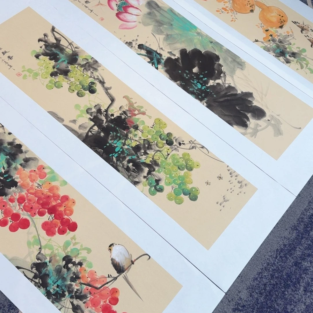 国画国画作品山水花鸟