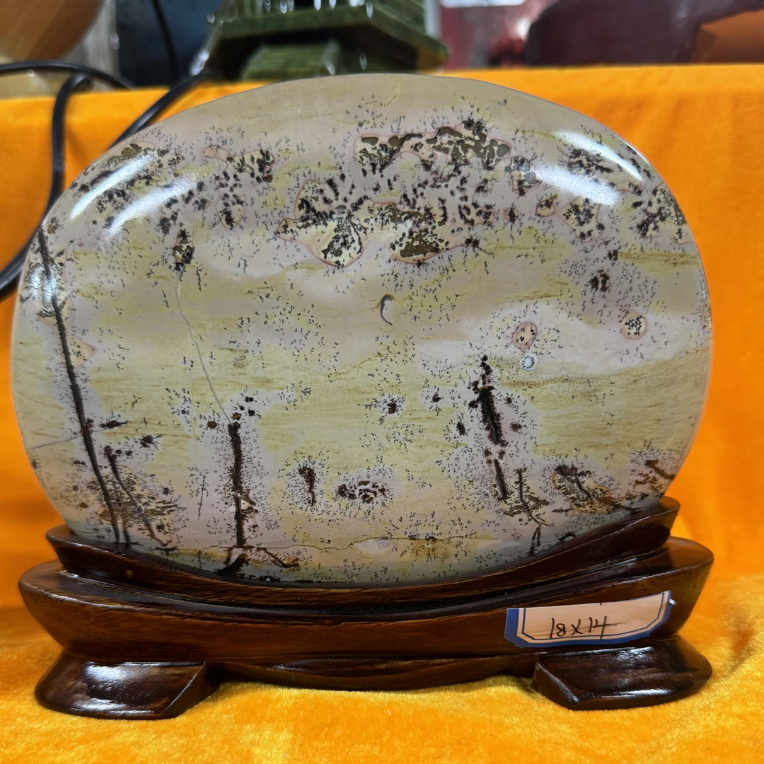 精美天然国画石家居办公玄关桌面工艺品摆件