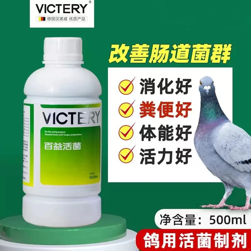 汉诺威鸽药百益活菌调理肠道预防拉稀水便绿便嗉囊炎百亿活菌王