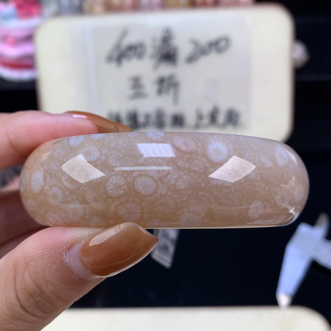 硅化珊瑚（珊瑚玉）未镶嵌颈饰五折手镯56.4口（33号）