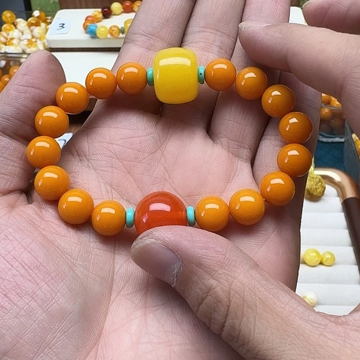 轻***柔无非金属老蜜色素串搭配一条一条