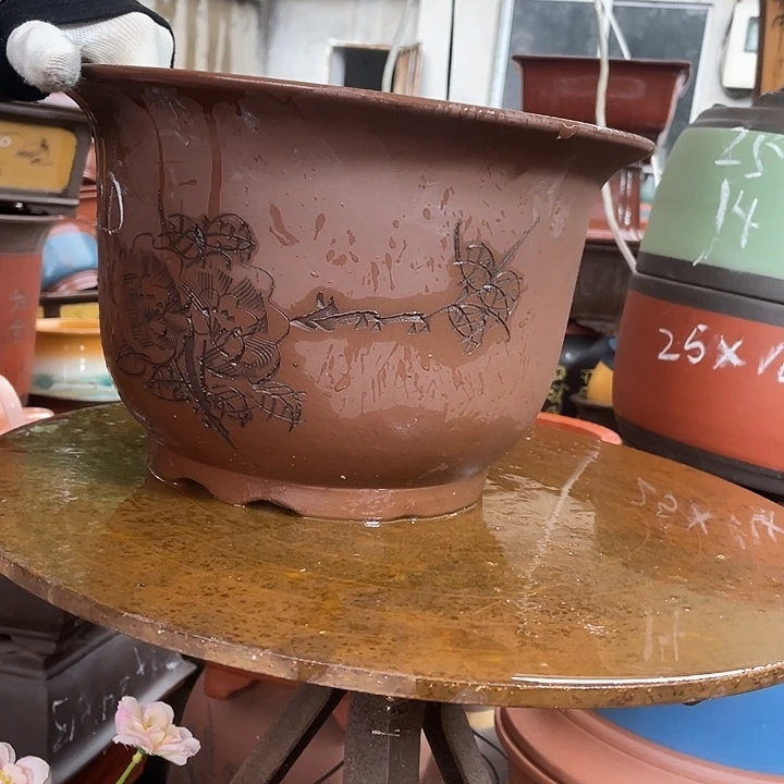 30平角金钟花盆紫砂花盆紫砂