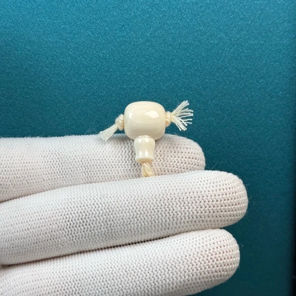 D62-22天然猛犸牙 藏式三通11.8x18mm支持复检假一罚十