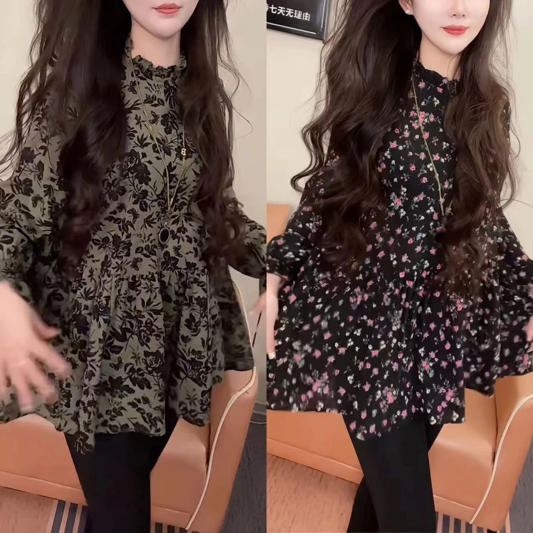 时尚韩版碎花网红连衣裙