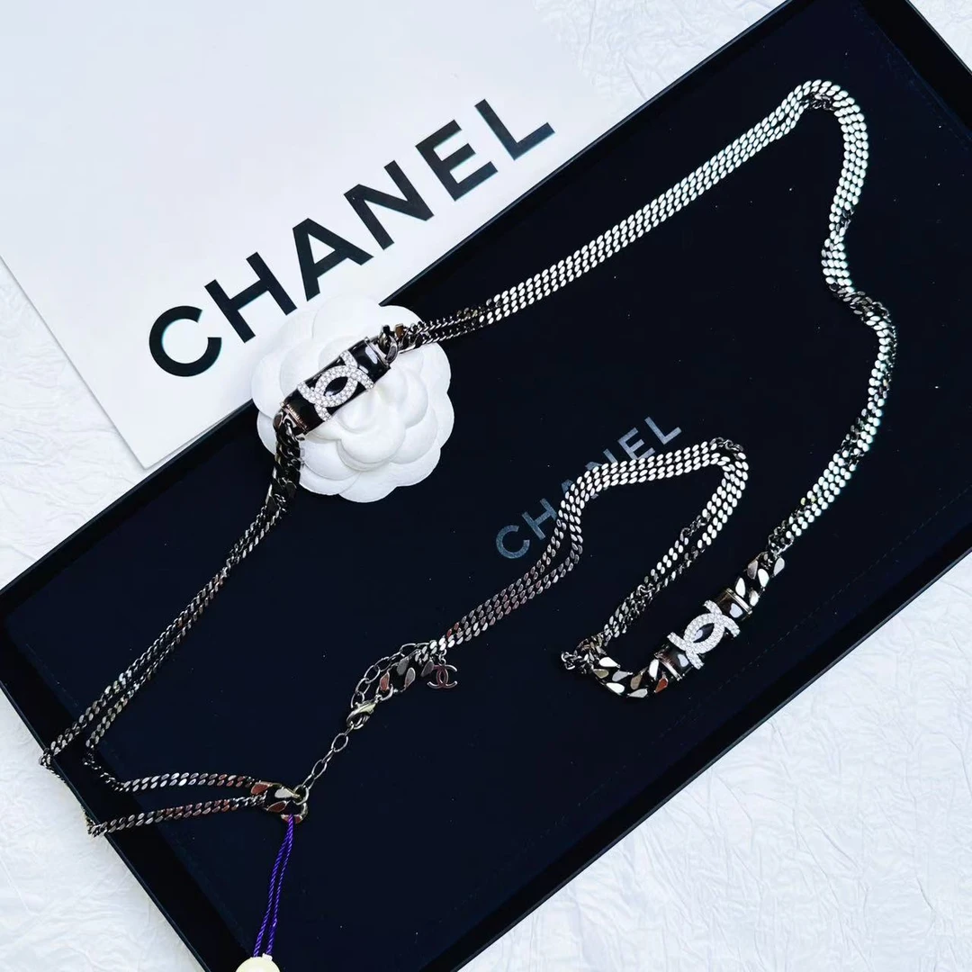 95新 Chanel/香奈儿 柚礼中古/香奈儿双C竹节款多层项链LZ501212
