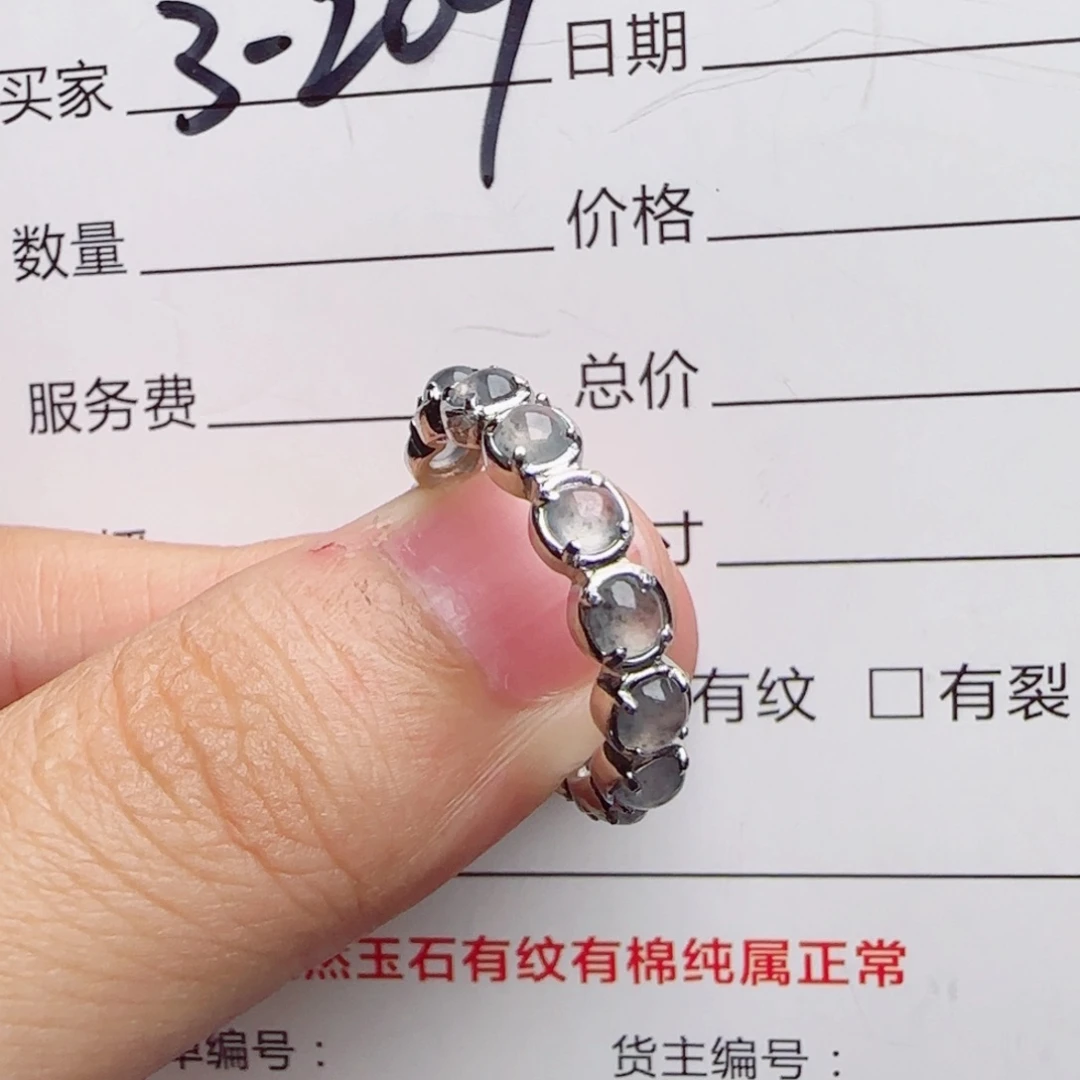 银S925镶嵌戒指翡翠