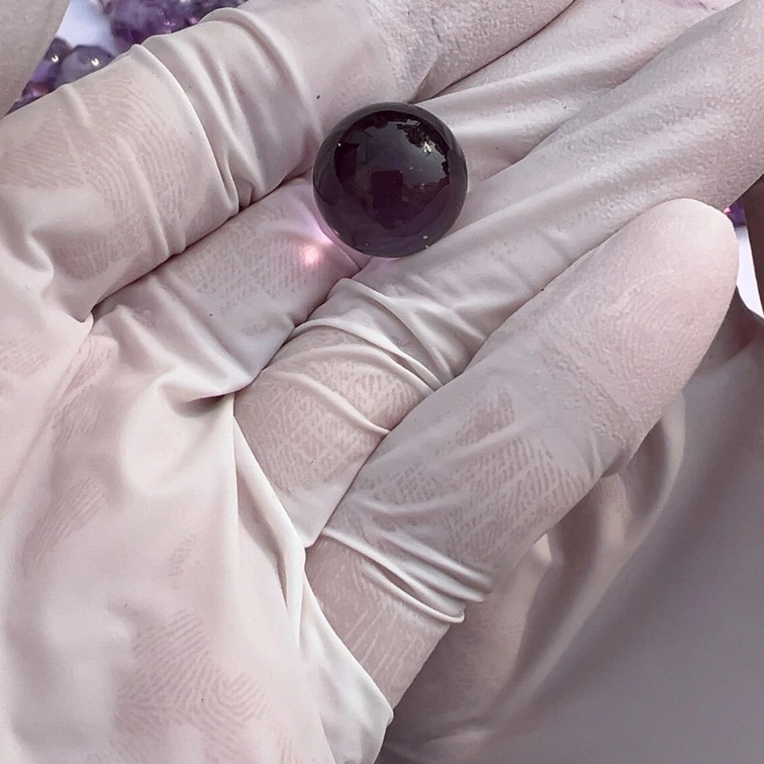 水晶紫水晶单珠13mm定制不退换未镶嵌略****）