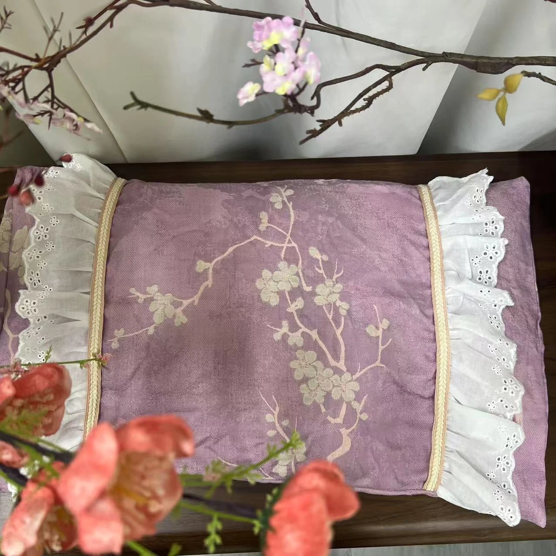 婉绫-浅紫色公主花边荞麦枕（一个装）