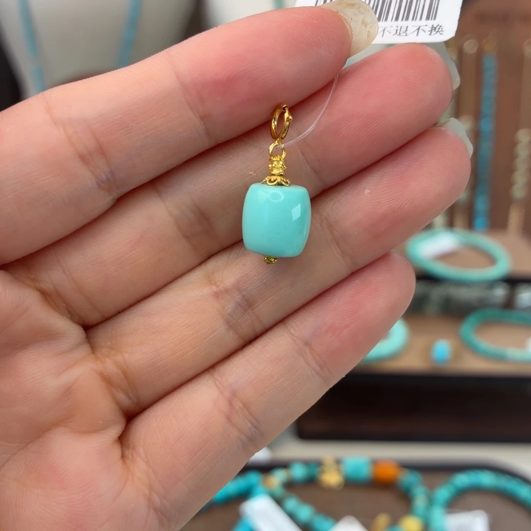 绿松石18K金镶嵌颈饰