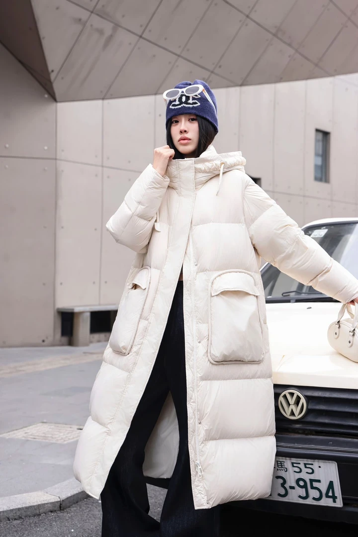 5156-2024新款百搭时尚显瘦连帽羽绒服