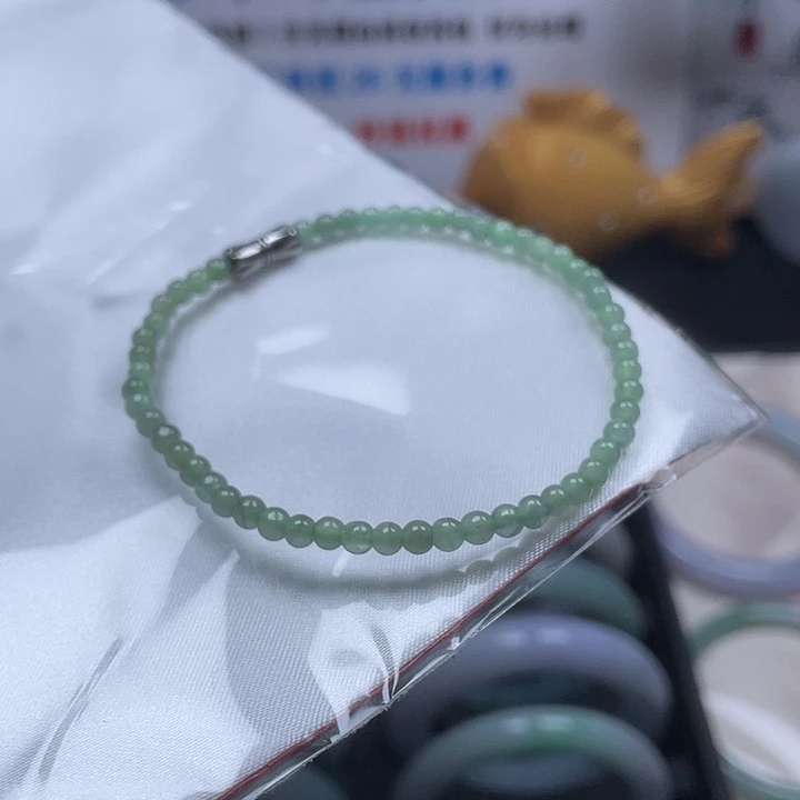 未镶嵌手链翡翠小米珠