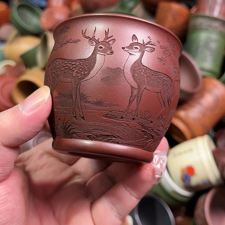 紫砂茶杯全手工紫砂主人杯