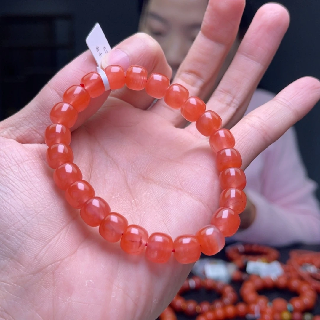 南红玛瑙9mm保山单圈老型未镶嵌多样性发一件