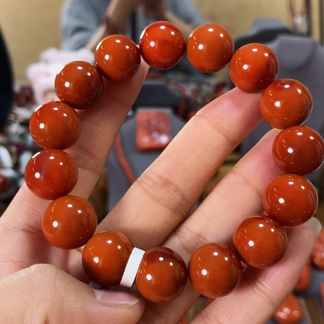 未镶嵌单圈14mm原矿南红玛瑙