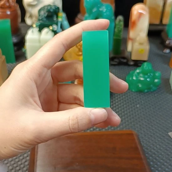 印石寿山石雅安绿闲章