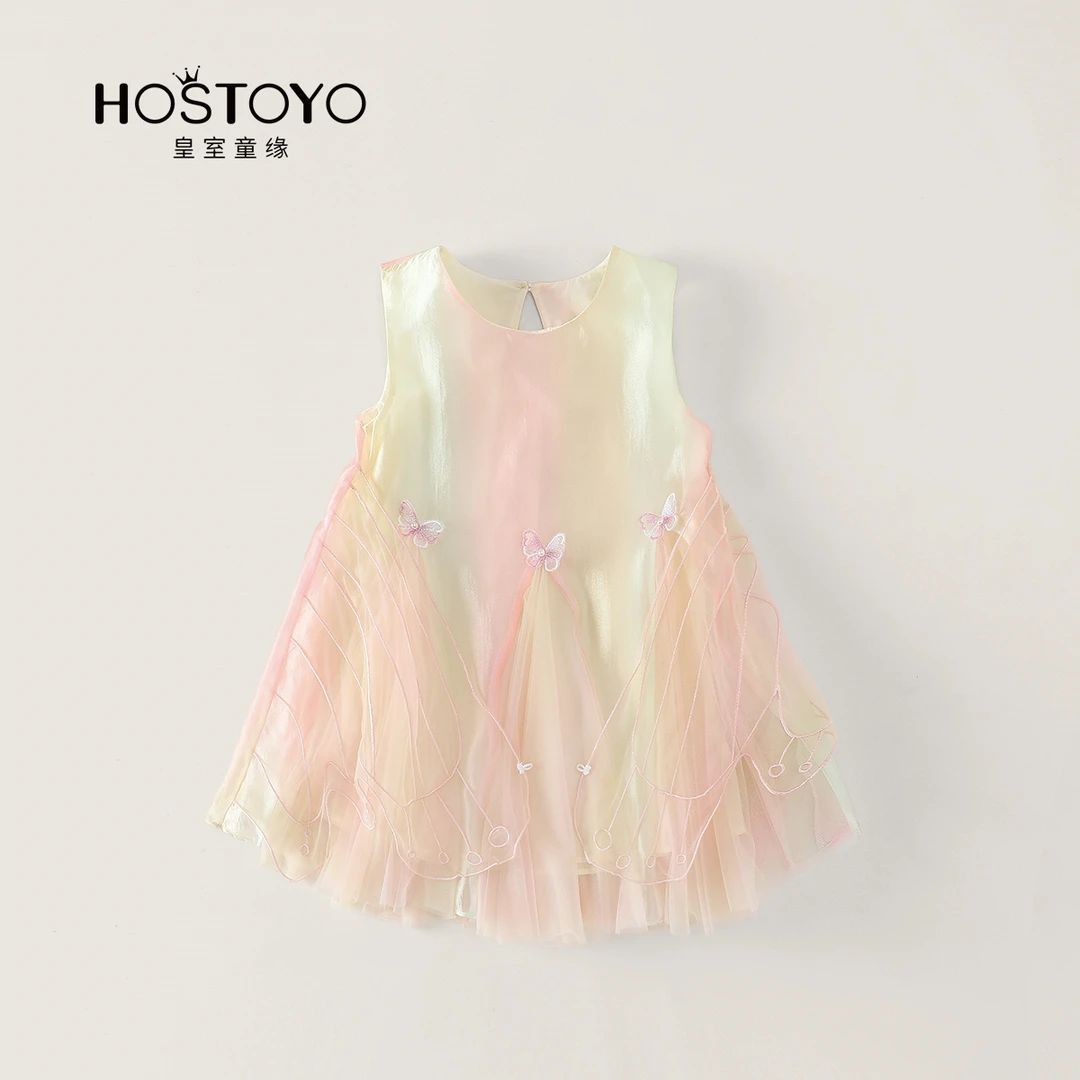 皇室童缘夏季女童新款蝴蝶连衣裙17630470166