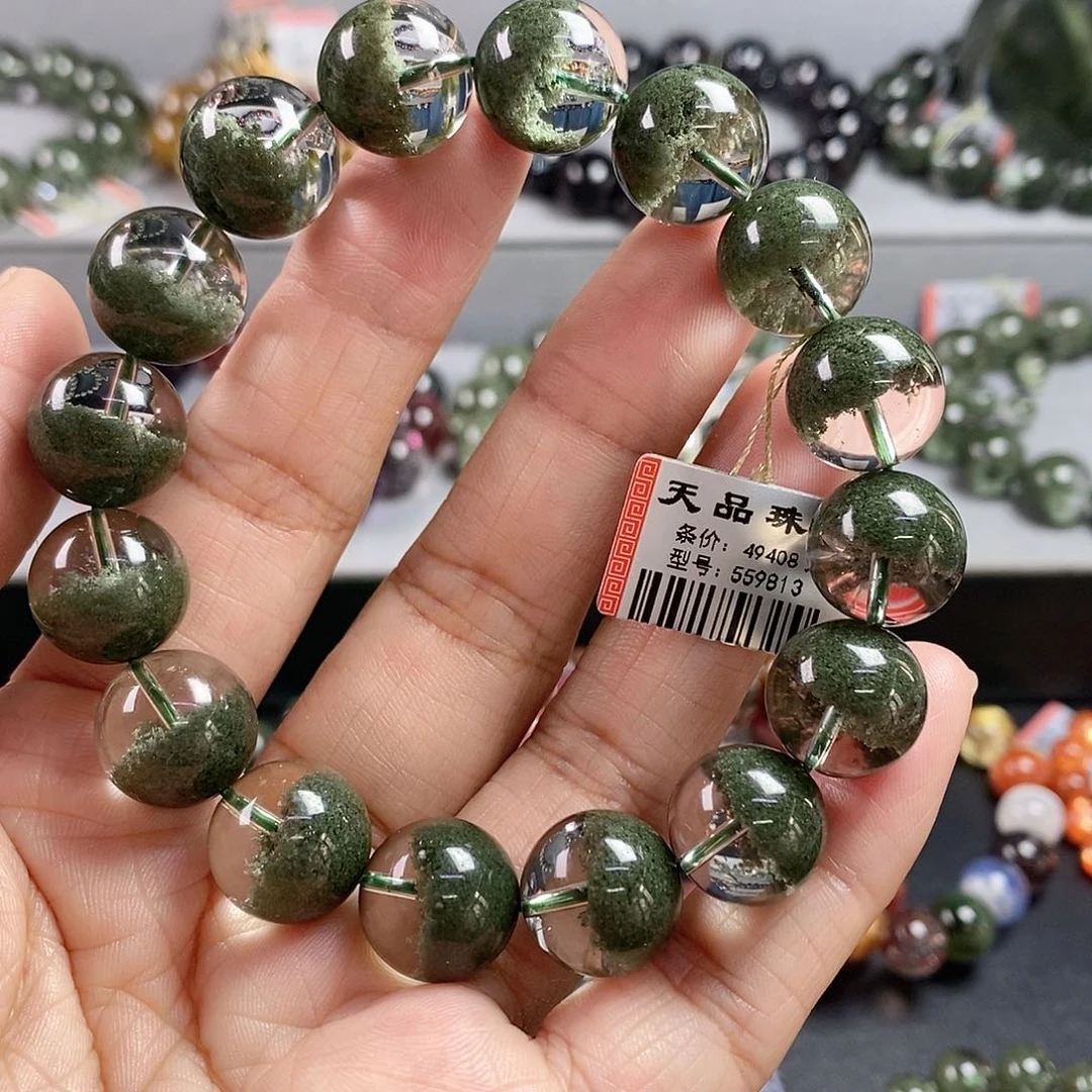 未镶嵌手链水晶绿幽灵手链559813
