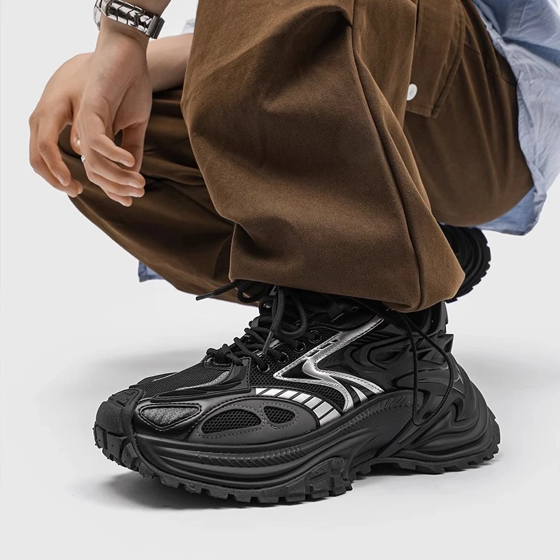 复古户外老爹鞋男女款厚底增高休闲情侣鞋子运动百搭透气慢跑鞋潮