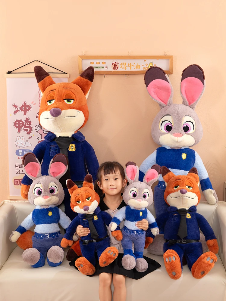 疯狂动物城尼克狐狸朱迪兔子公仔可爱站姿玩偶礼物毛绒玩具