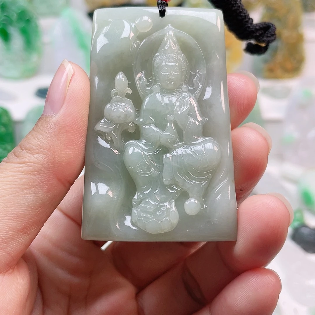 翡翠颈饰未镶嵌观音