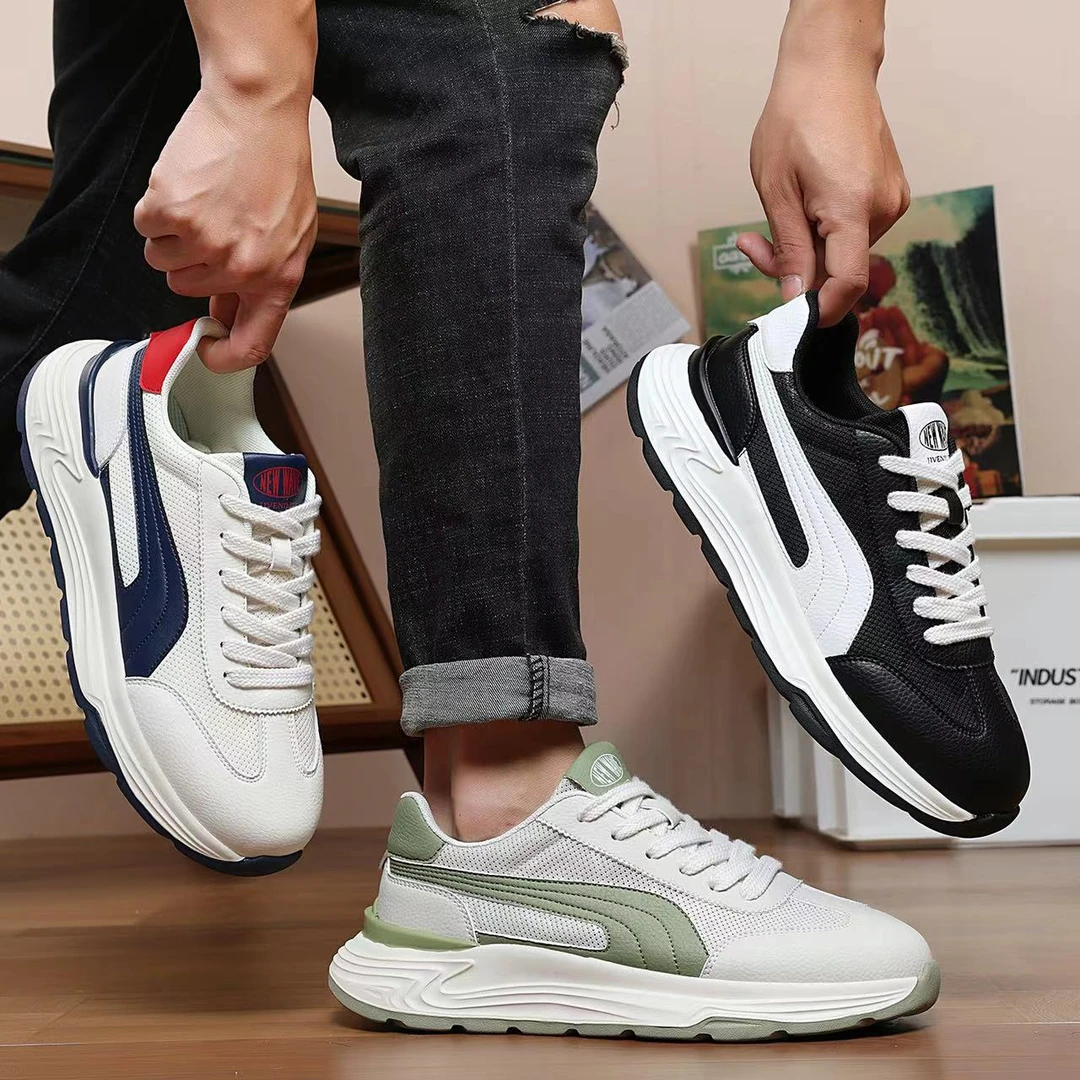 夏季新款男鞋超轻软底休闲鞋时尚潮鞋单层网面透气运动鞋男士鞋子