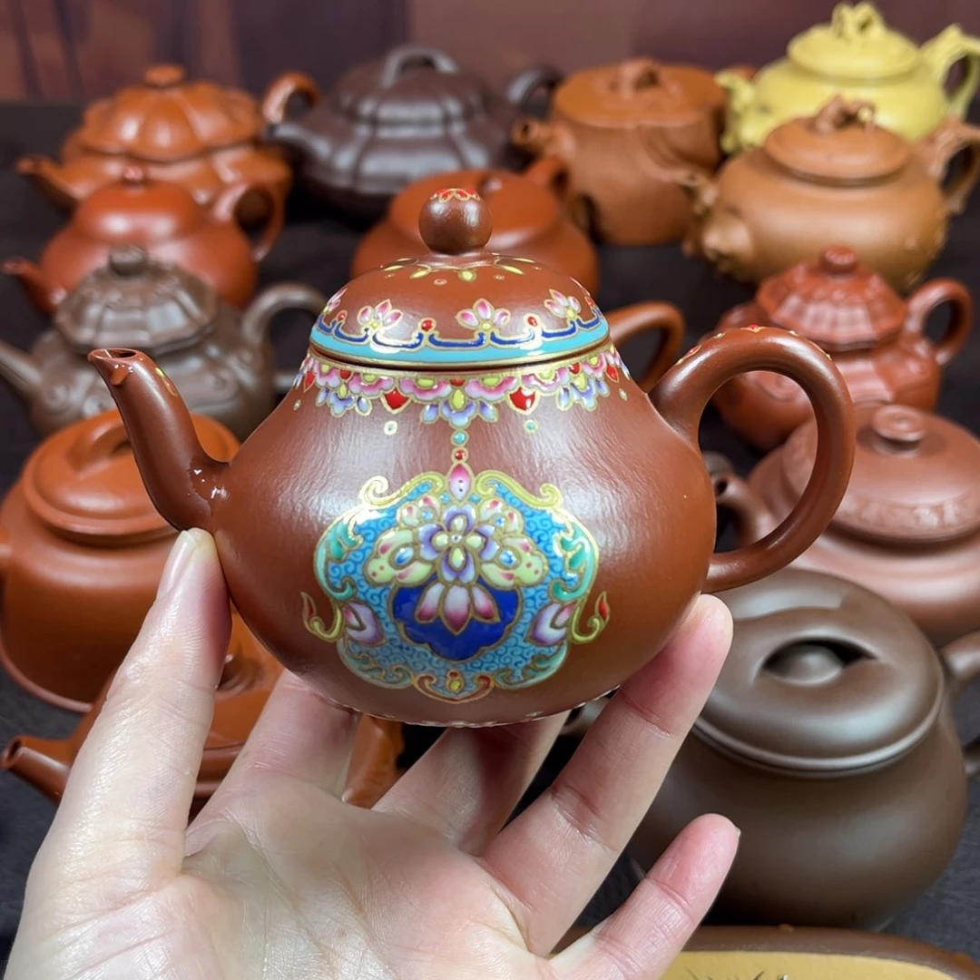 茶壶紫砂原矿朱泥180毫升