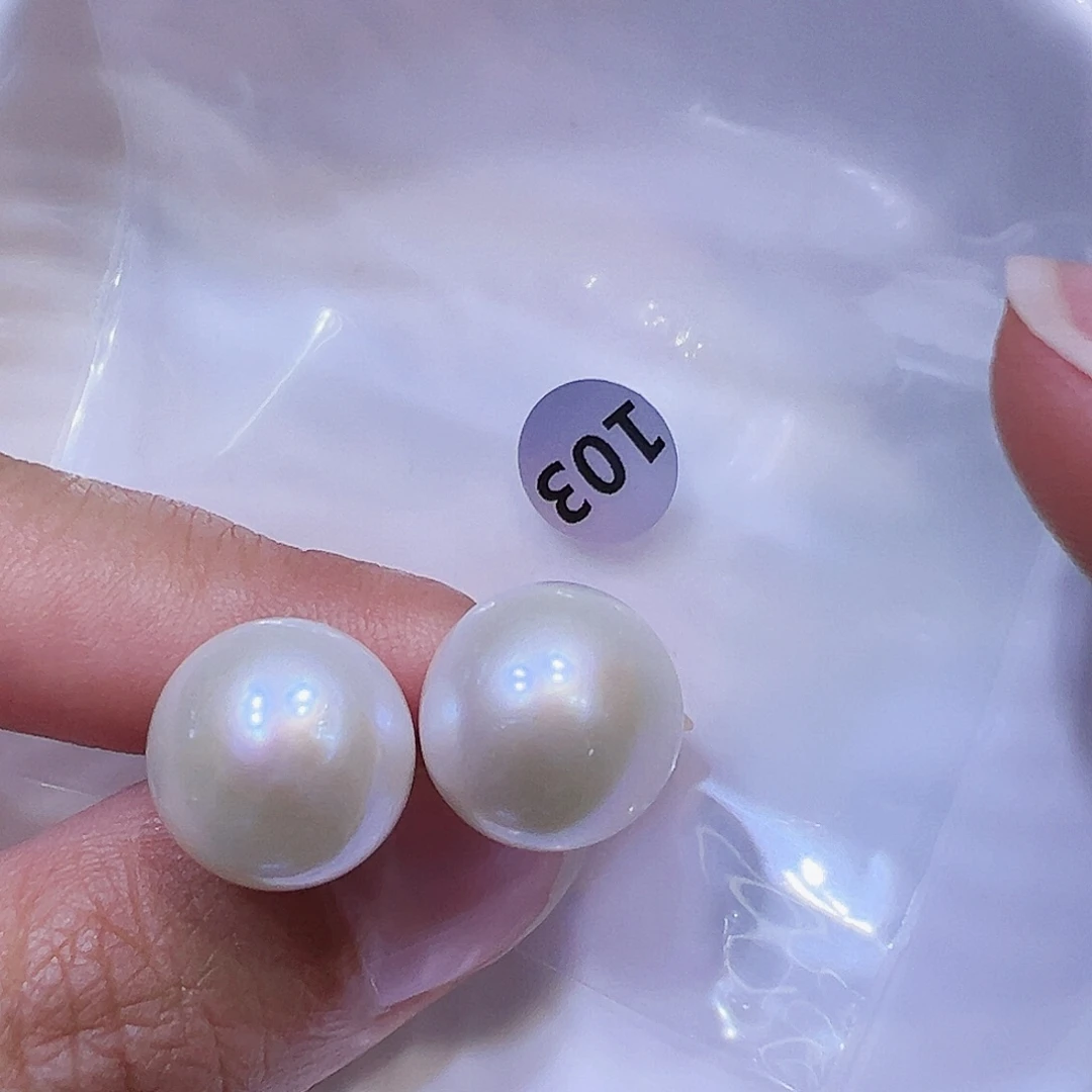 淡水珍珠耳饰银S925镶嵌